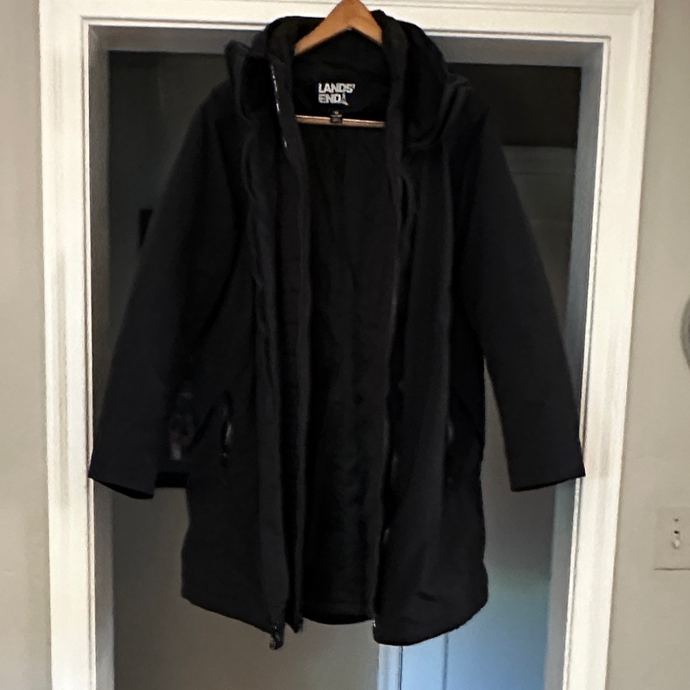 Lands' End Women's Black Ski/Snow/Rain Squall 3 in One Coat